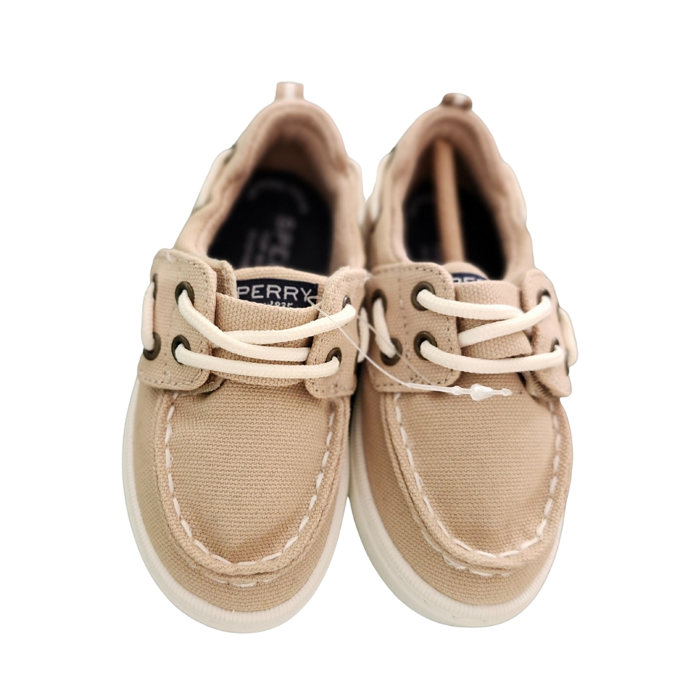 Sperry Kids Beige Canvas Sneakers